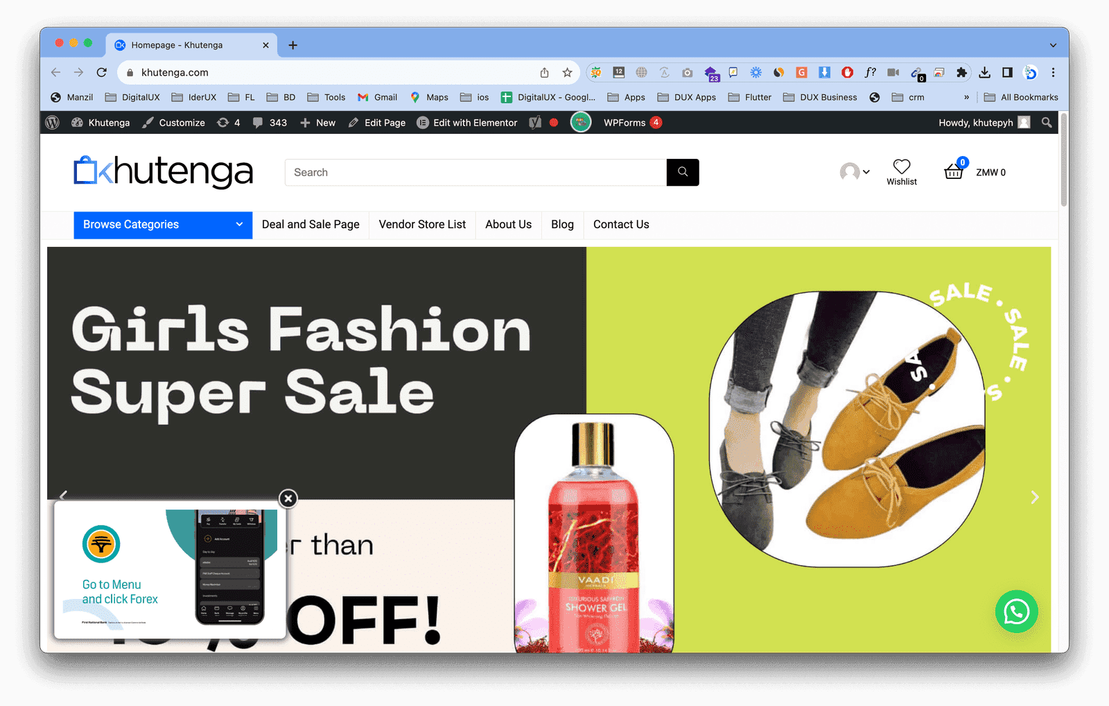 Khutenga's Ecommerce Website